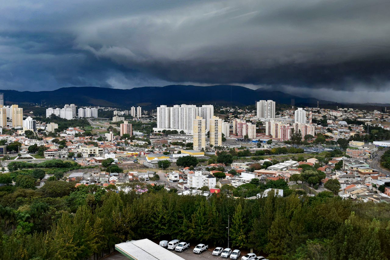 Mudança de tempo no interior de SP deve causar chuva forte, rajadas de vento e até granizo — Foto: Prefeitura de Jundiaí/Divulgação